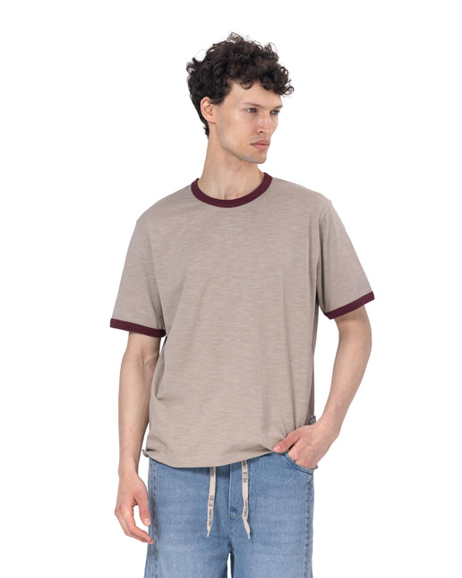 Crew Neck Contrast Trim Regular Fit T-Shirt