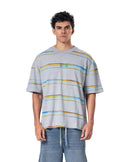 Crew Neck Oversized Fit Striped T-Shirt