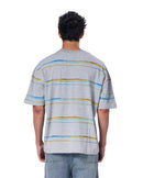 Crew Neck Oversized Fit Striped T-Shirt