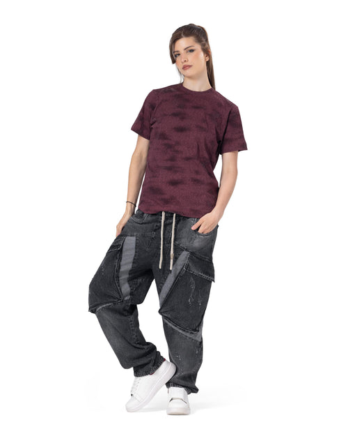 Velvet Textured Slim Fit T-Shirt