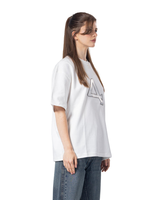 Crew Neck Oversized Bold Fit Printed  T-Shirt women