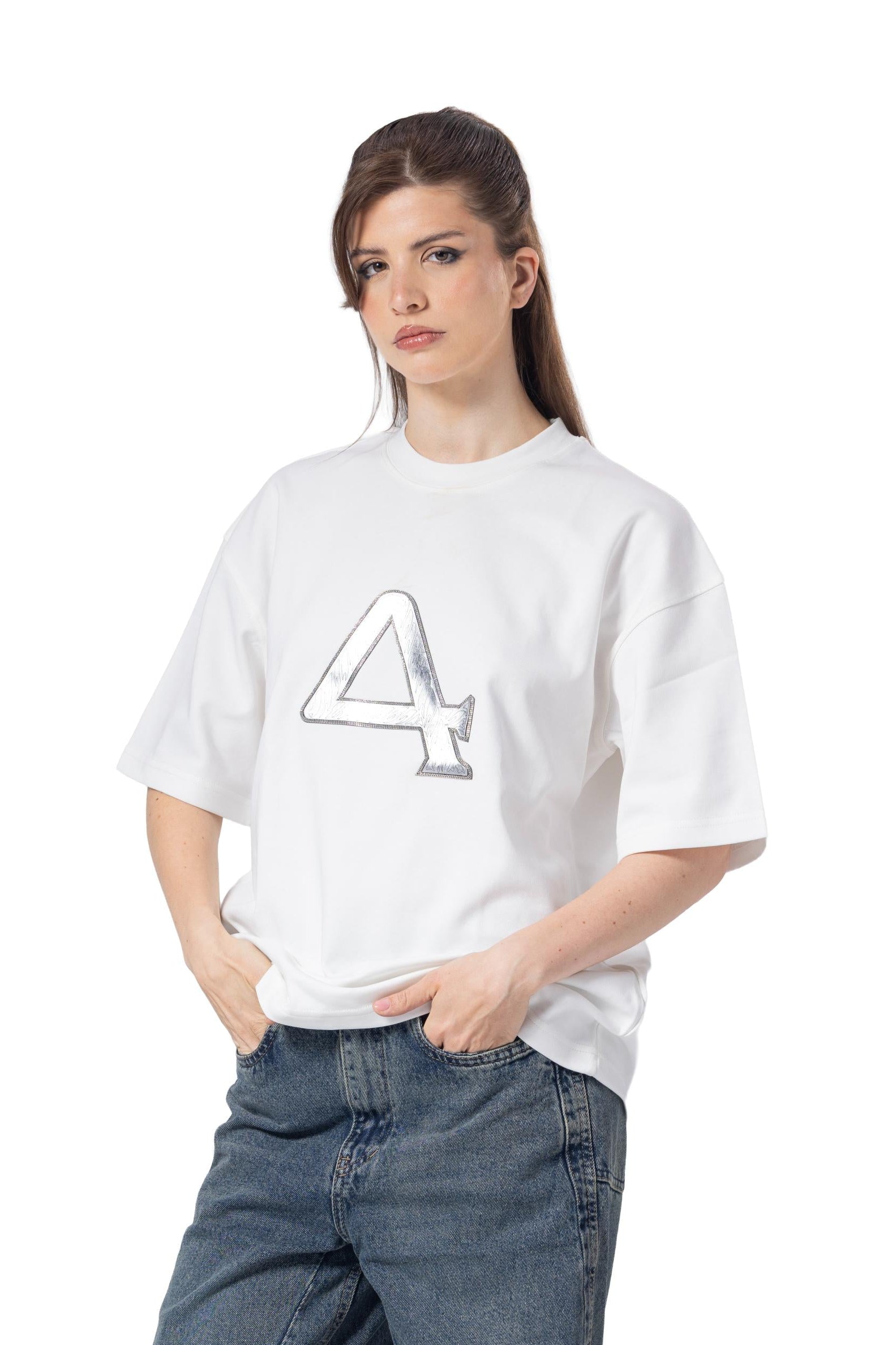 Crew Neck Oversized Bold Fit Printed T-Shirt