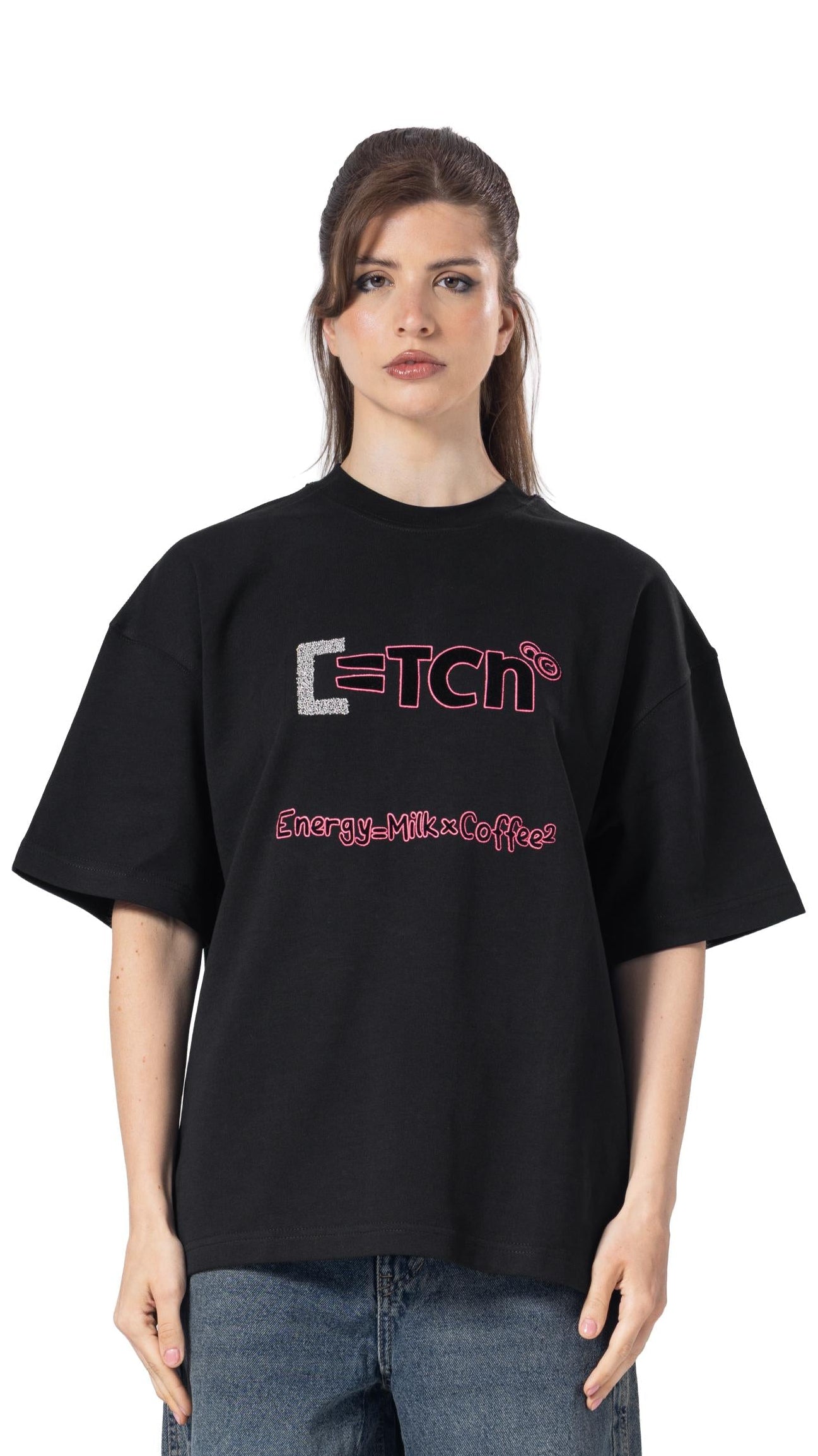 Crew Neck Oversized Fit Stylish Printed T-Shirt