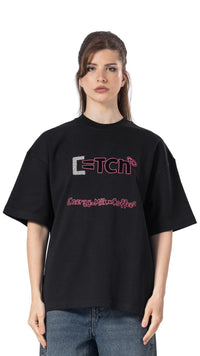 Crew Neck Oversized Fit Stylish Printed T-Shirt