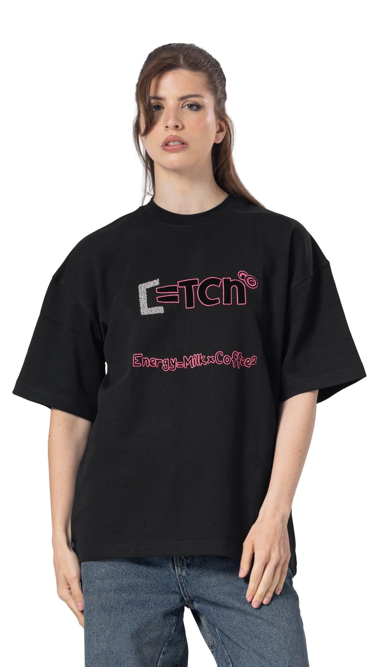 Crew Neck Oversized Fit Stylish Printed T-Shirt