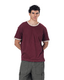 Crew Neck Contrast Trim Regular Fit T-Shirt
