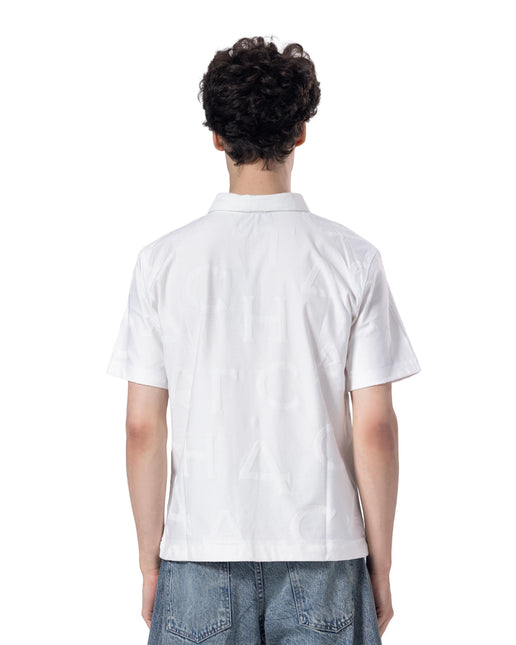 Monogram Half Zip Oversized Polo T-Shirt
