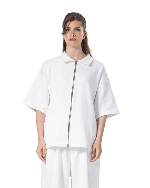 Zip-Up Collar Oversized Fit Suit women
