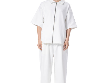 Zip-Up Collar Oversized Fit Suit women