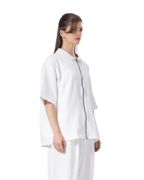 Zip-Up Collar Oversized Fit Suit