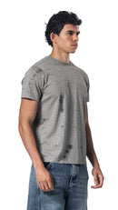 Little Velvet Textured Slim Fit T-Shirt