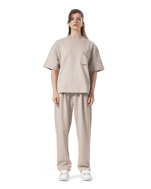 Crew Neck Oversized Fit Pocket Suit women