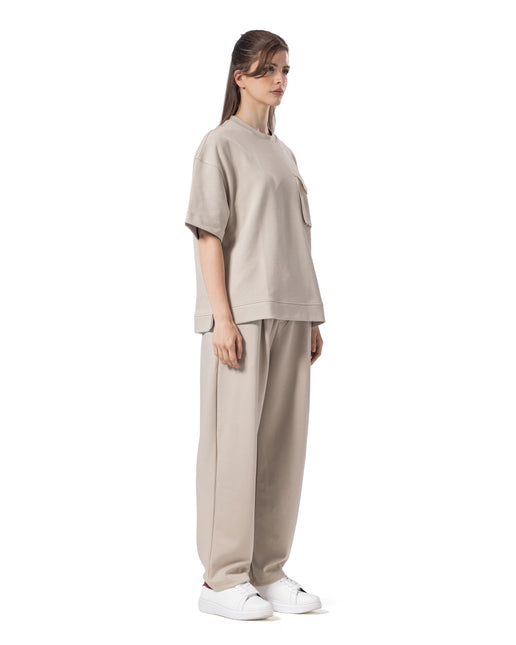 Crew Neck Oversized Fit Pocket Suit women