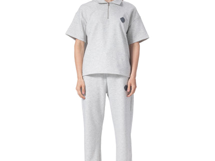 Zip-Up Collar Oversized Fit Quarter Zipper Suit