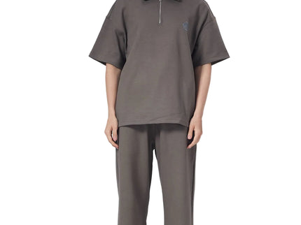 Zip-Up Collar Oversized Fit Quarter Zipper Suit women