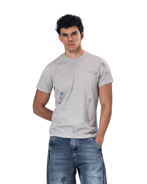Little Velvet Textured Slim Fit T-Shirt
