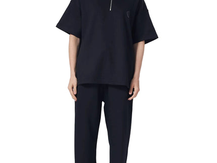 Zip-Up Collar Oversized Fit Quarter Zipper Suit
