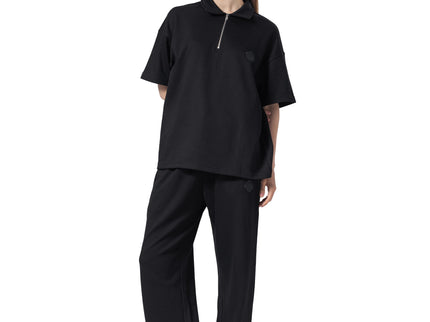Zip-Up Collar Oversized Fit Quarter Zipper Suit