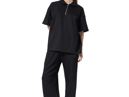 Zip-Up Collar Oversized Fit Quarter Zipper Suit women