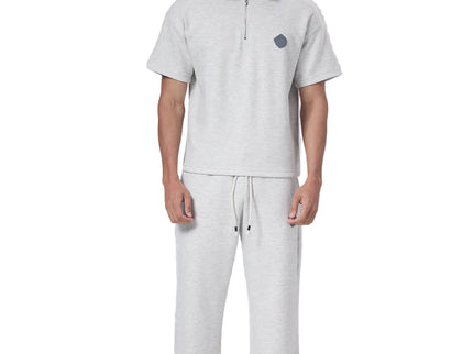 Zip-Up Collar Oversized Fit Quarter Zipper Suit