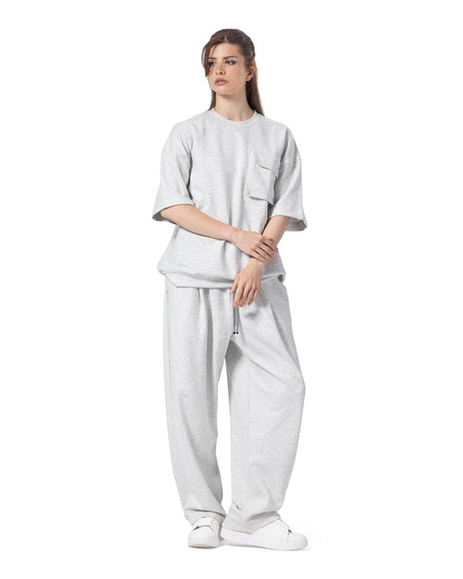 Crew Neck Oversized Fit Pocket Suit women