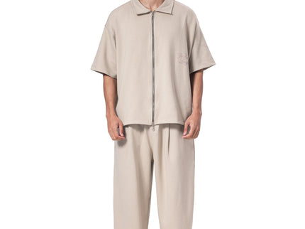 Zip-Up Collar Oversized Fit Suit