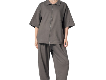 Zip-Up Collar Oversized Fit Suit women