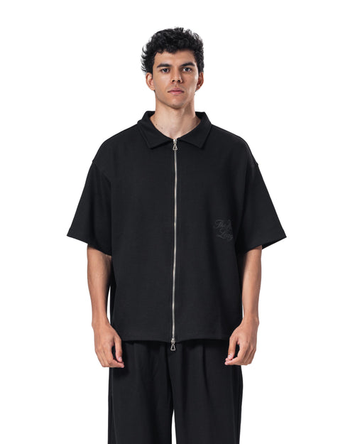 Zip-Up Collar Oversized Fit Suit