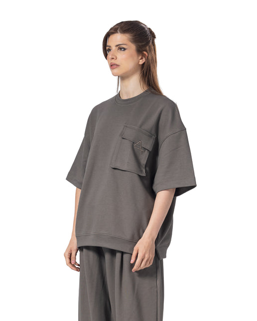 Crew Neck Oversized Fit Pocket Suit women