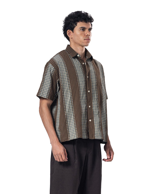 Button-Up Collar Oversized Fit Shirt