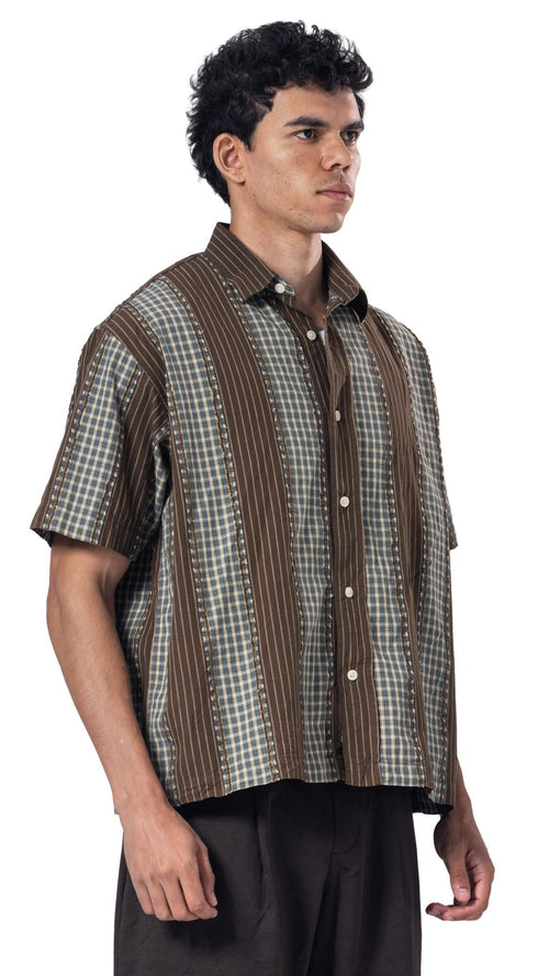 Button-Up Collar Oversized Fit Shirt
