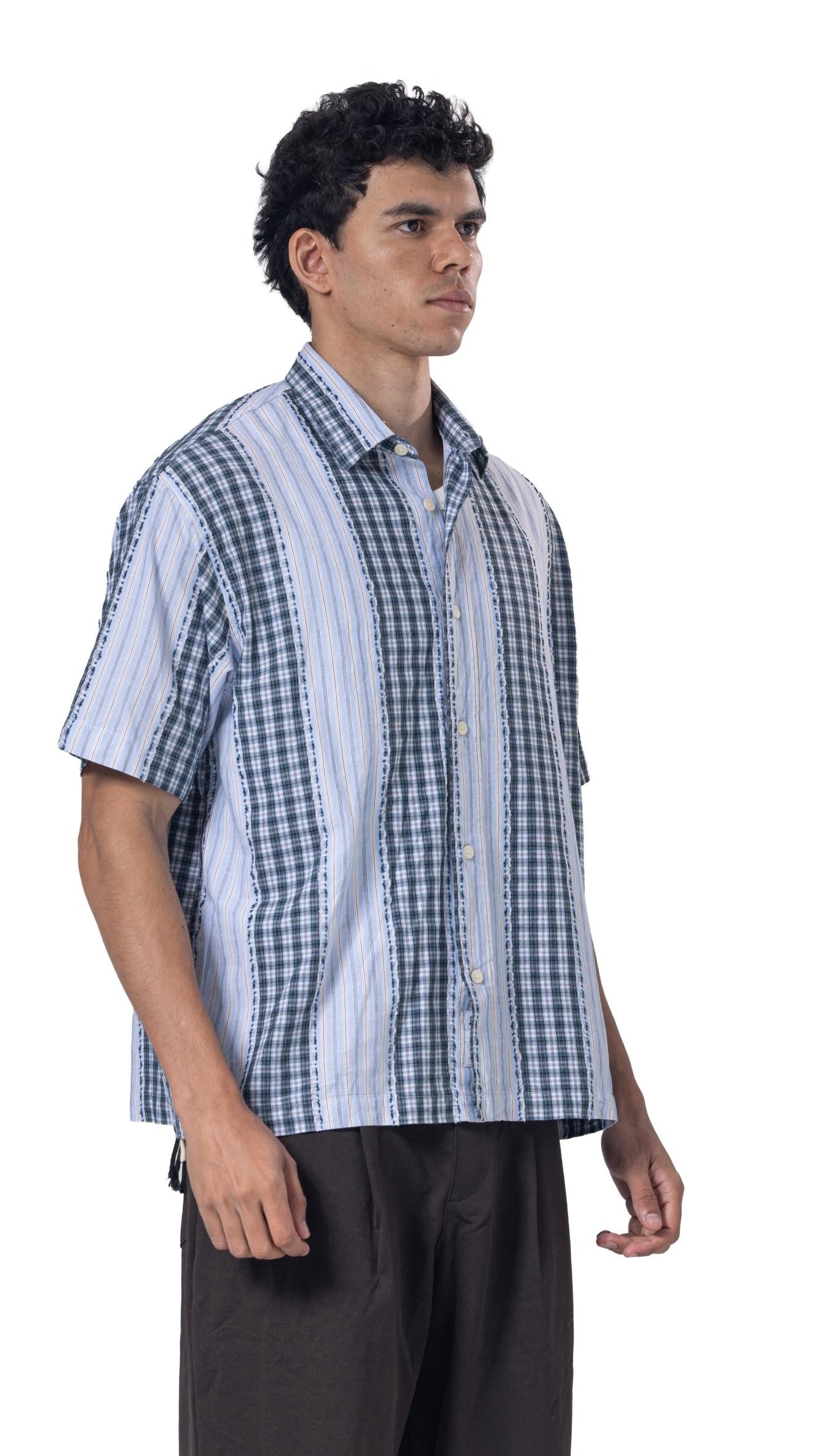 Button-Up Collar Oversized Fit Shirt