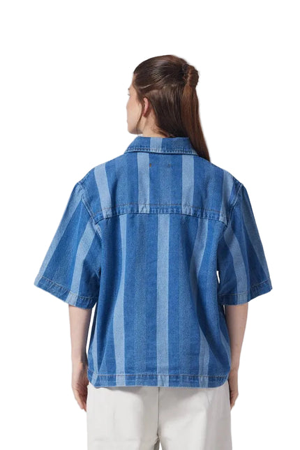 Button-Up Collar Oversized Fit Shirt