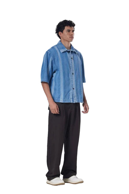 Button-Up Collar Oversized Fit Shirt
