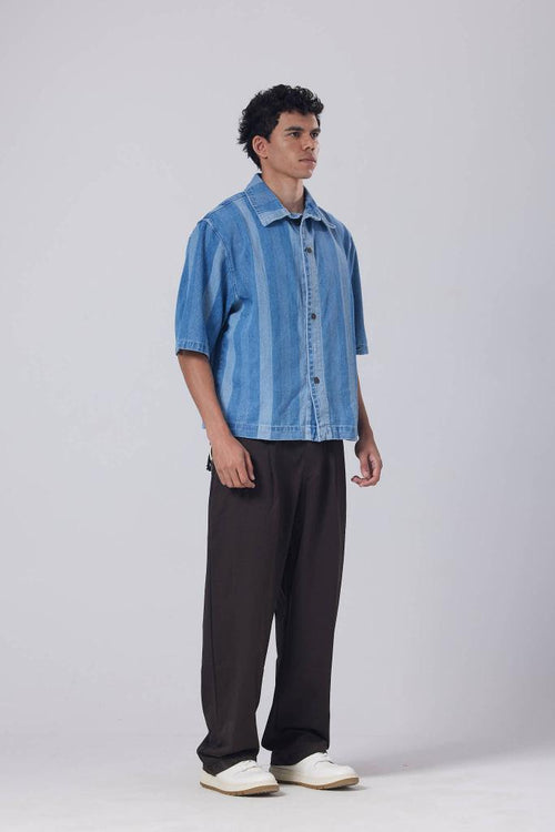 Button-Up Collar Oversized Fit Shirt