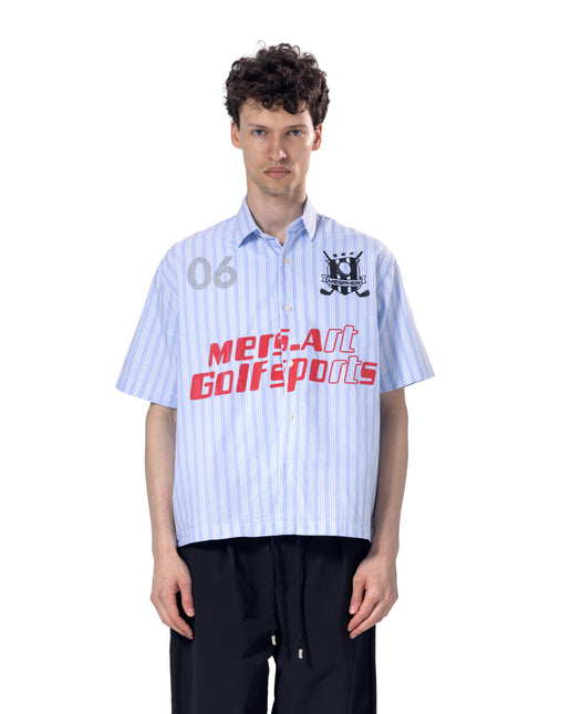 Graphic Striped Short Sleeve Shirt