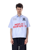 Graphic Striped Short Sleeve Shirt