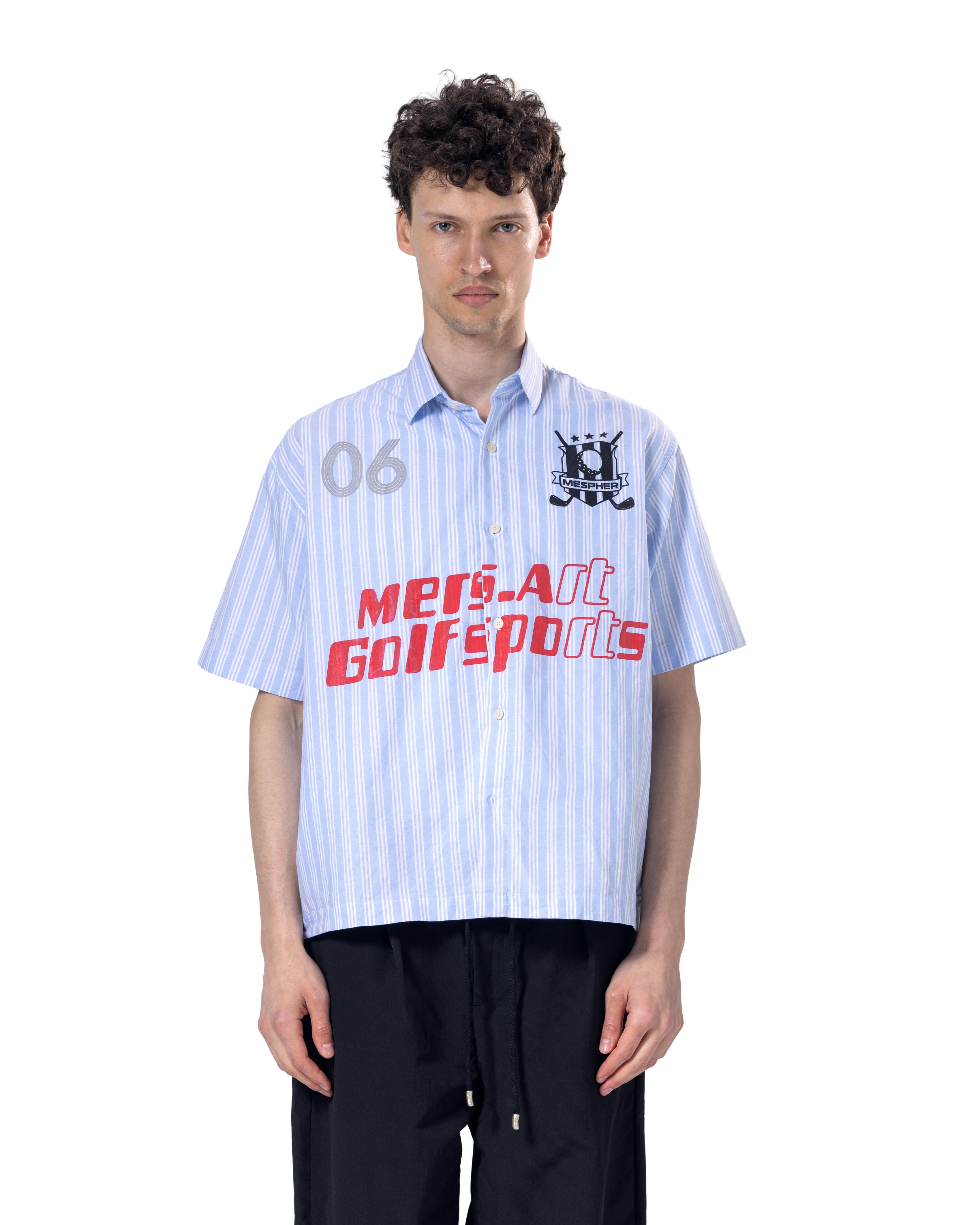 Graphic Striped Short Sleeve Shirt