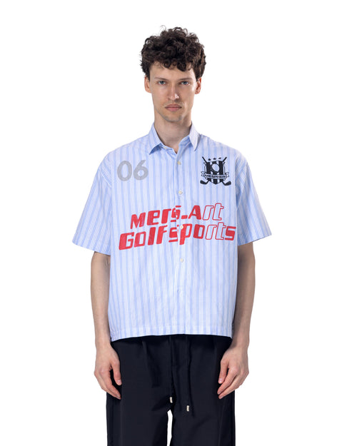 Graphic Striped Short Sleeve Shirt
