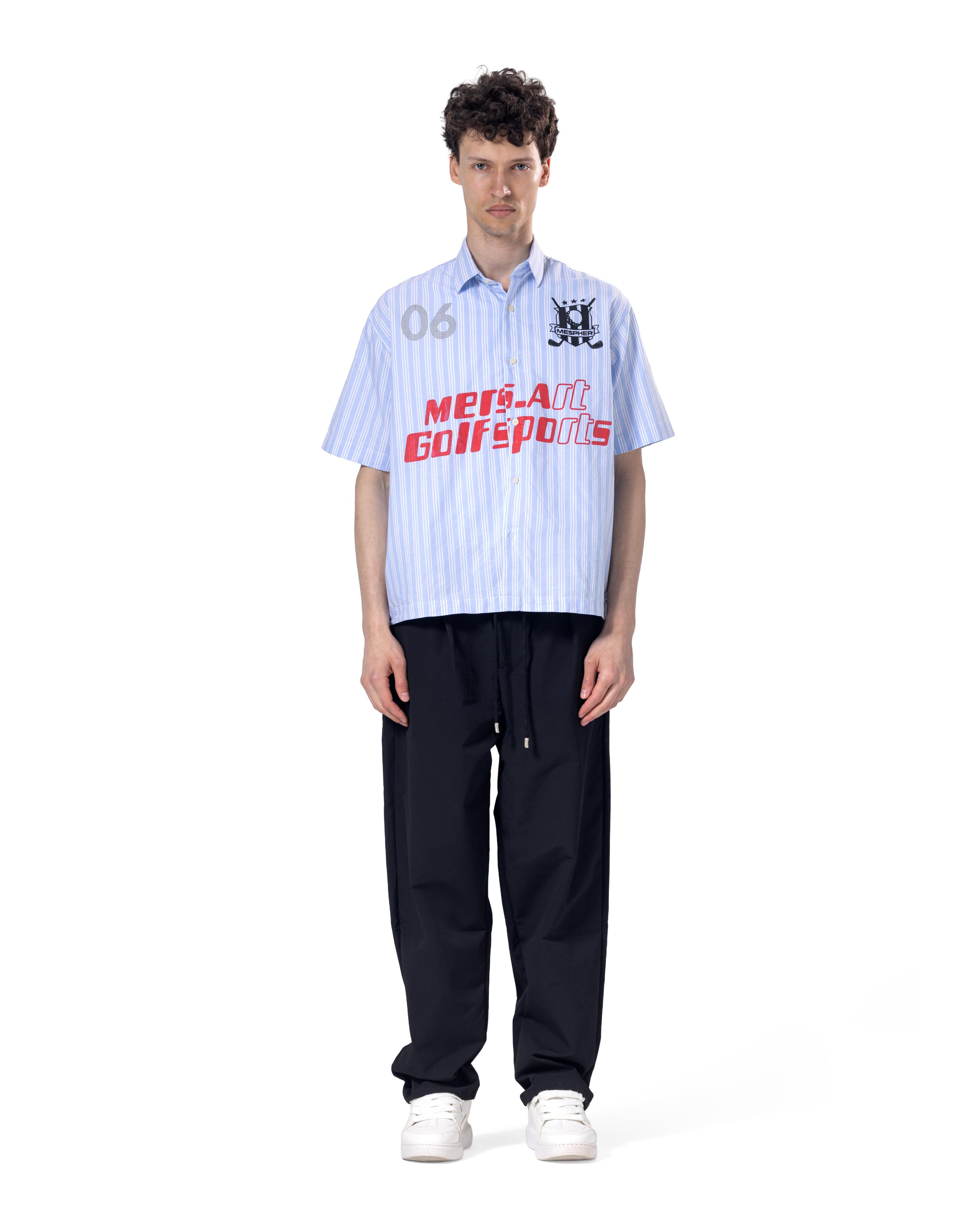 Graphic Striped Short Sleeve Shirt