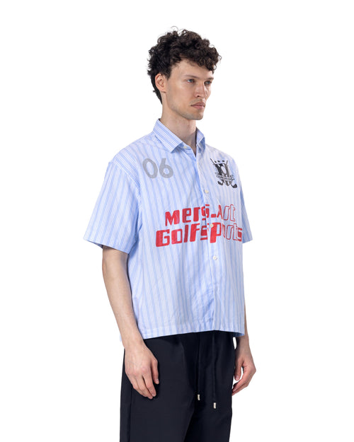 Graphic Striped Short Sleeve Shirt
