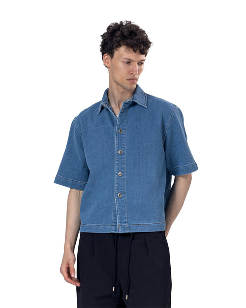 Collar Regular Fit Denim Shirt