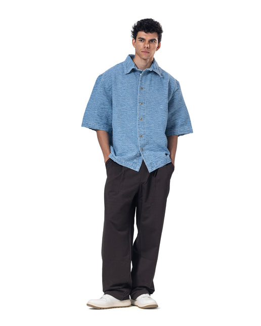 Button-Up Collar Oversized Fit Shirt