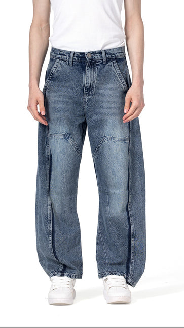 Washed Balloon Fit Jeans