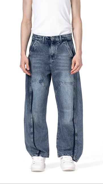 Washed Balloon Fit Jeans