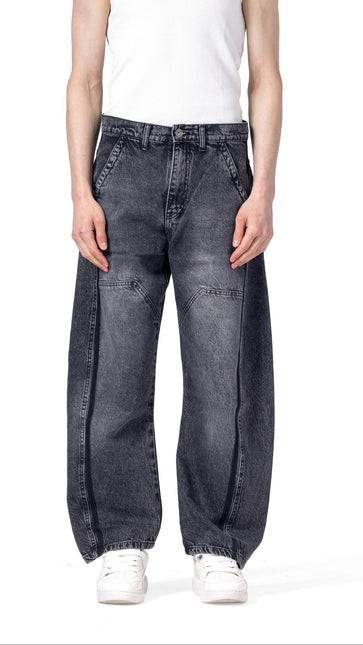 Washed Balloon Fit Jeans
