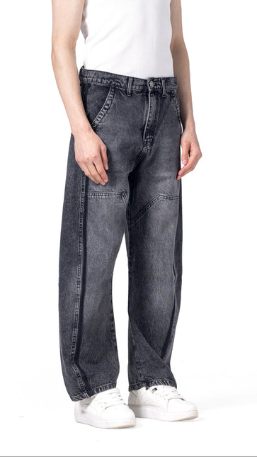 Washed Balloon Fit Jeans