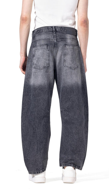 Washed Balloon Fit Jeans