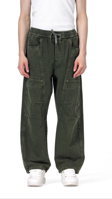 Drawstring Regular Fit Cargo denim