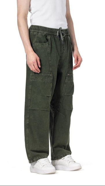Drawstring Regular Fit Cargo denim